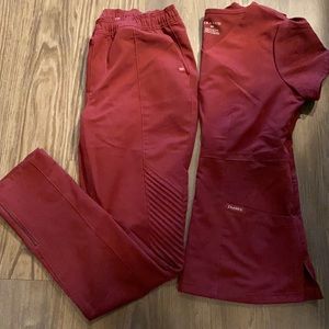 Burgundy Jaanuu scrubs